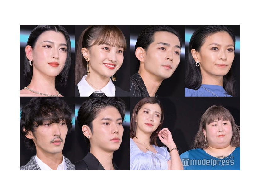 「Harper's BAZAAR 10th Anniversary Event」に登場した（上段左から時計回り）三吉彩花、百田夏菜子、竜星涼、榮倉奈々、3時のヒロイン、YU、上杉柊平（C）モデルプレス