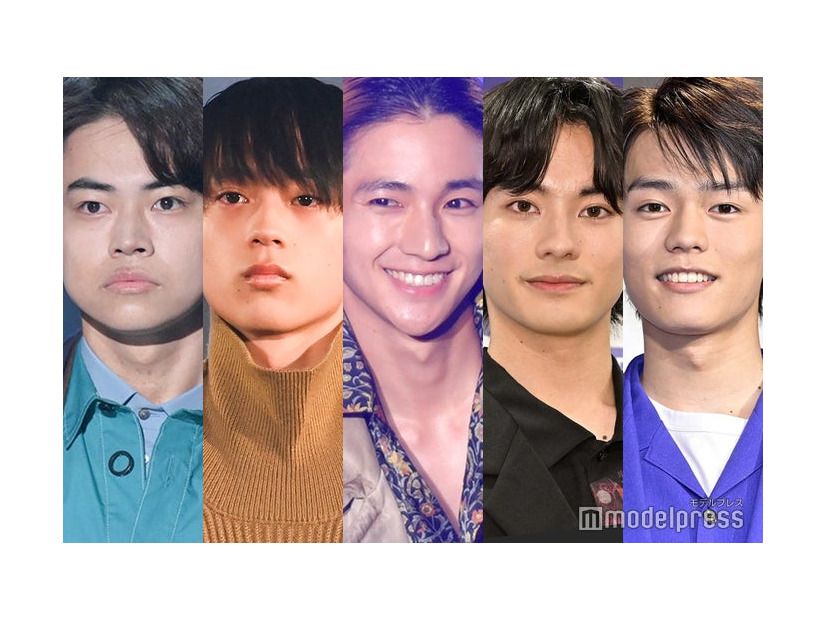（左から）菅生新樹、水沢林太郎、木戸大聖、前田拳太郎、日向亘（C）モデルプレス