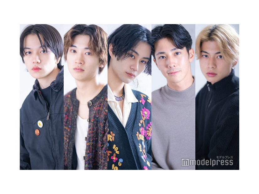 「ミスター立教コンテスト2023」ファイナリスト（左から）菅原懐生さん、岡部夏央さん、浅間力輝さん、和田孝太郎さん、黄兆銘さん（C）モデルプレス