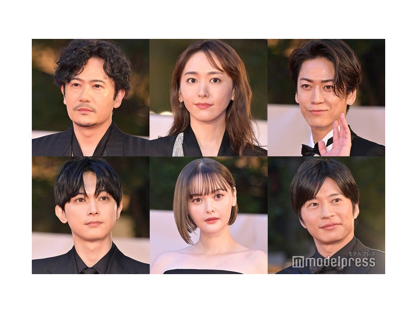 （上段左から）稲垣吾郎、新垣結衣、亀梨和也（下段左から）吉沢亮、玉城ティナ、田中圭（C）モデルプレス