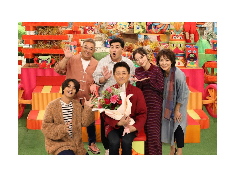 （上段左から）伊達みきお、富澤たけし、堀田真由、片平なぎさ（下段左から）高橋海人、坂上忍（C）フジテレビ