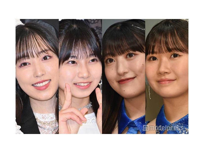譜久村聖、井上春華、羽賀朱音 、岡村ほまれ （C）モデルプレス