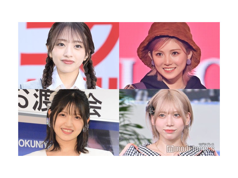 （上段左から）向井地美音、岡田奈々（下段左から）村山彩希、茂木忍（C）モデルプレス