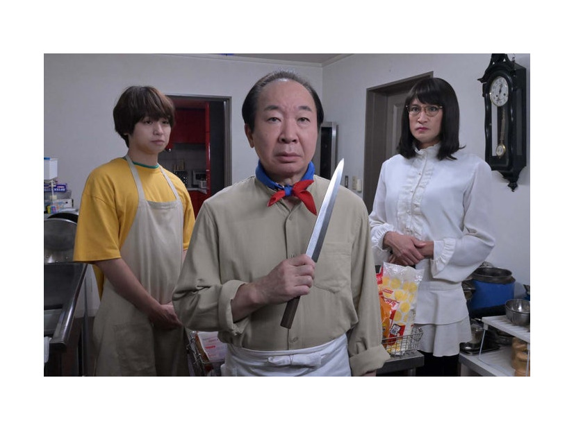 伊野尾慧、中村梅雀、松岡昌宏「家政夫のミタゾノ」第5話より（C）テレビ朝日