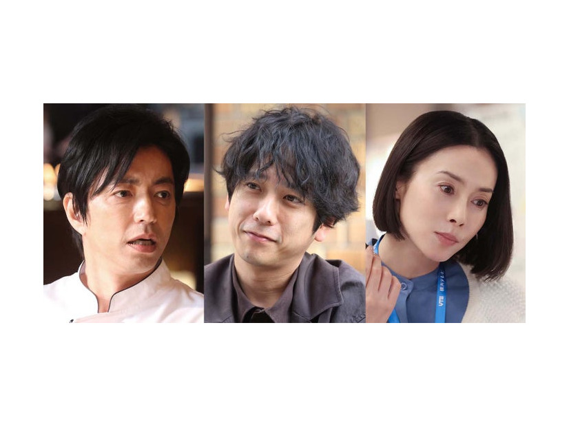 大沢たかお、二宮和也、中谷美紀（C）フジテレビ