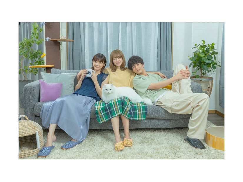 倉科カナ、安達祐実、渡邊圭祐（C）2024 映画「三日月とネコ」製作委員会 （C）ウオズミアミ／集英社