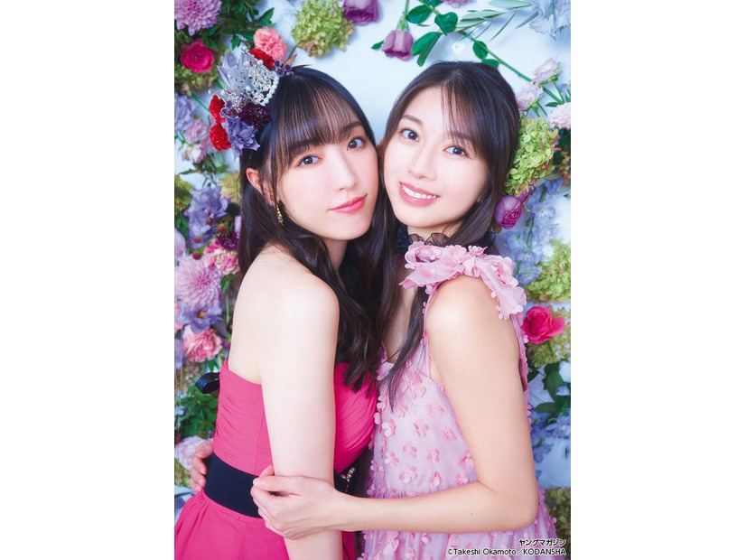 譜久村聖、牧野真莉愛／撮影：岡本武志