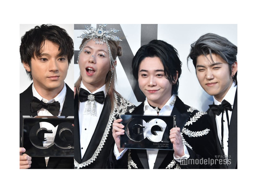 「GQ MEN OF THE YEAR 2023」フォトコール＆トークセッションに登壇した山田裕貴、Mrs. GREEN APPLE（C）モデルプレス
