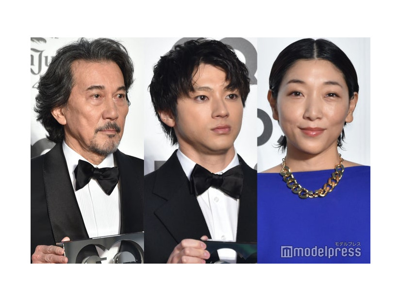 「GQ MEN OF THE YEAR 2023」フォトコールに登壇した役所広司、山田裕貴、安藤サクラ（C）モデルプレス