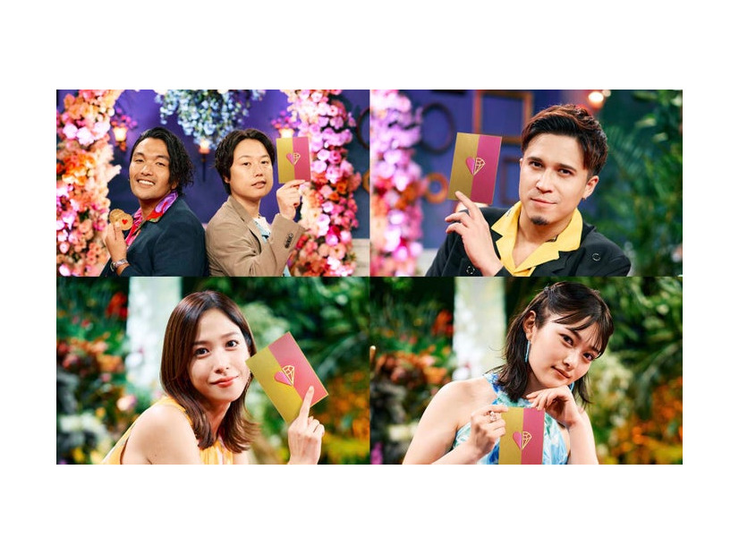 （左上から時計回りに）盛山晋太郎、リリー、木村昴、井上咲楽、鷲見玲奈（C）CJ ENM CO., LTD. All Rights Reserved（C）AbemaTV,Inc.