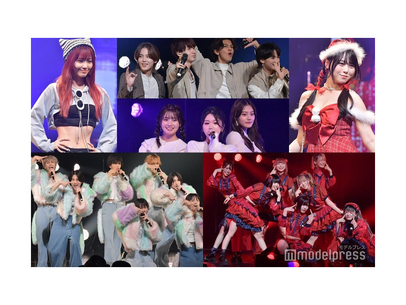 （左上から時計回りに）あみか／フォーエイト48、crhug＆arban、Mumei、AVAM、ICEx（C）モデルプレス