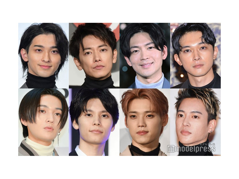 （上段左から）横浜流星、佐藤健、松下洸平、吉沢亮（下段左から）八木勇征、萩原利久、木村柾哉、三山凌輝（C）モデルプレス