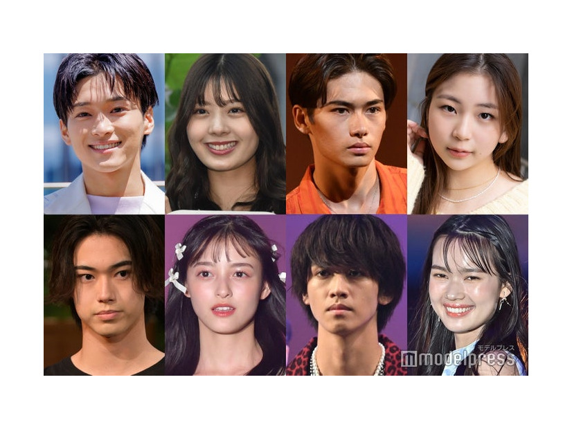（上段左から）松本怜生、星乃夢奈、Sean、YUNA（下段左から）櫻井佑樹、大峰ユリホ、高橋聖那、新井舞良（C）モデルプレス