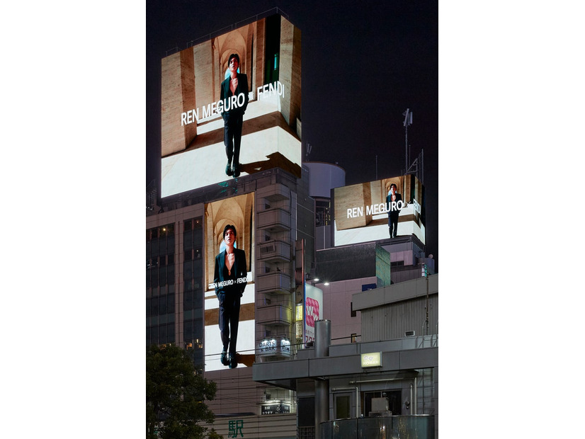 目黒蓮がジャックした渋谷スクランブル交差点（提供写真）