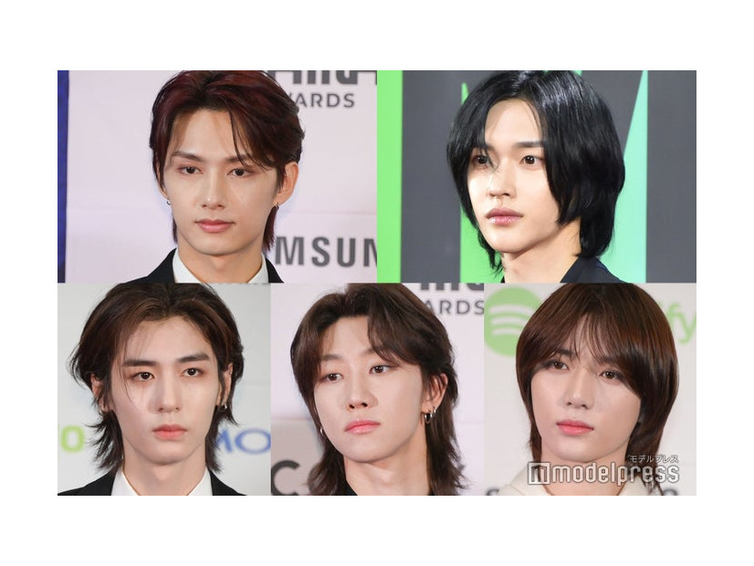 （左上から時計回り）ジュン、ウォンビン、ボムギュ、THE 8、イハン（C）モデルプレス