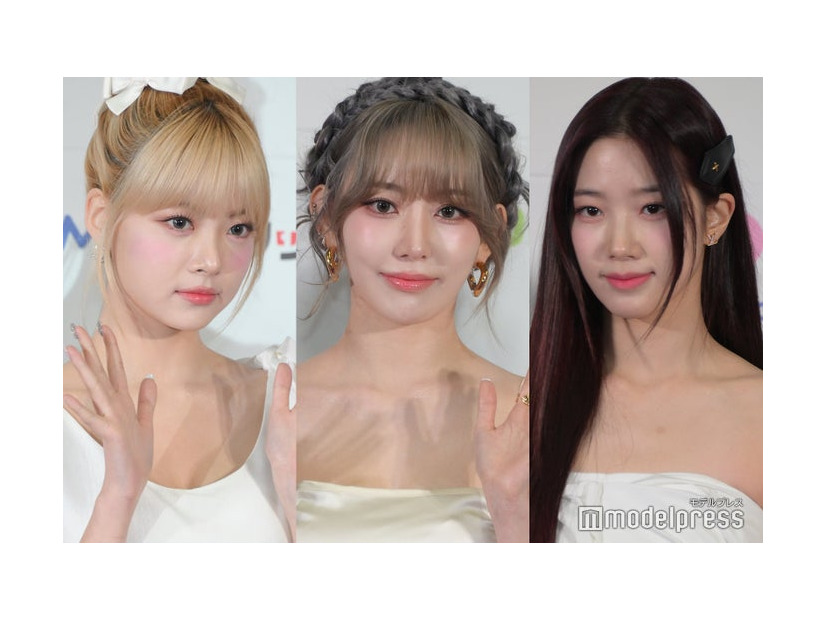 HONG EUNCHAE、SAKURA、KAZUHA（C）モデルプレス