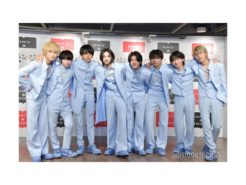 ICEx／（左から）中村旺太郎、山本龍人、八神遼介、志賀李玖、阿久根温世、竹野世梛、筒井俊旭、千田波空斗（C）モデルプレス