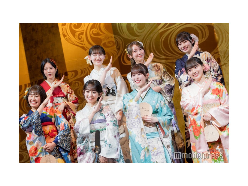 “乃木坂昇り龍世代”の8人／（後列左から）林瑠奈、松尾美佑、黒見明香、岡本姫奈／（前列左から）清宮レイ、一ノ瀬美空、岩本蓮加、川崎桜（C）モデルプレス