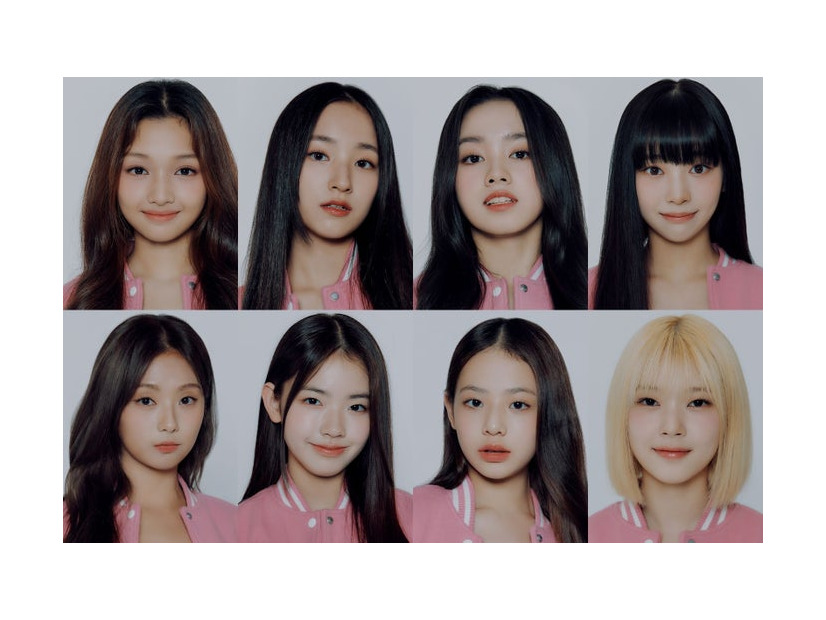 （上段左から）ゼリー ダンカ、パン・ユナ、エリシア、ナナ（下段左から）ジン・ヒョンジュ、オ・ユナ、イム・ソウォン、コトコ