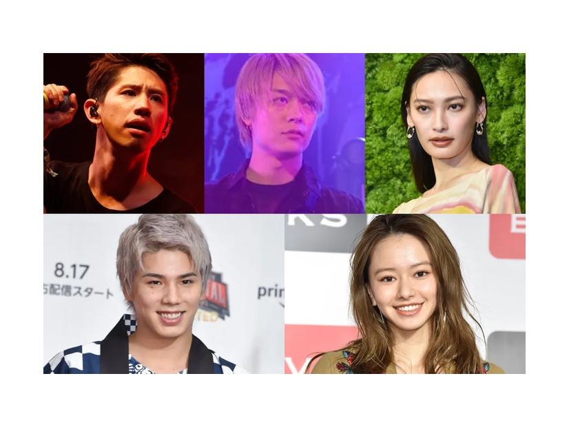 （上段左から）ONE OK ROCK・Taka、ONE OK ROCK・Toru／Photo by Getty Images、大政絢（下段左から）Hiro、山本舞香（C）モデルプレス