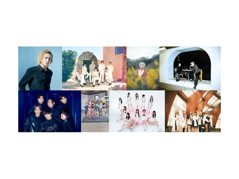 （上段左から）ISSA、WEST.、SG、Creepy Nuts（下段左から）SixTONES、BABYMONSTER、ME:I、Little Glee Monster（提供写真）