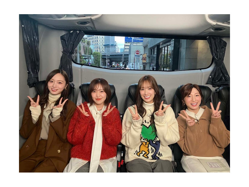 梅澤美波、松田里奈、佐々木久美、市來玲奈アナ（C）日本テレビ