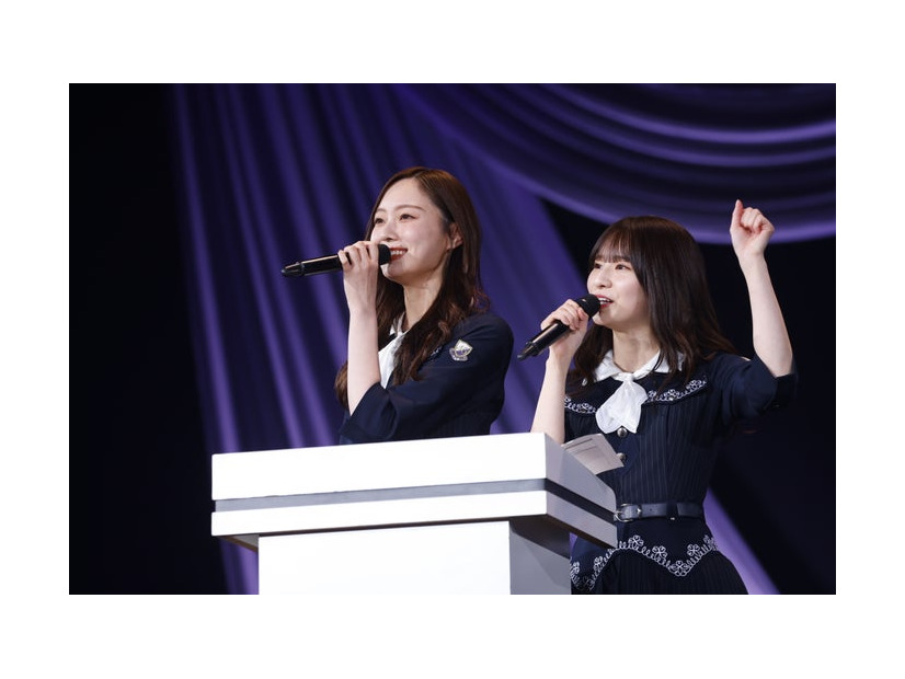 梅澤美波、菅原咲月／乃⽊坂46初披露の会「はじめまして、6期⽣です」撮影：鈴木健太（KENTA Inc.）