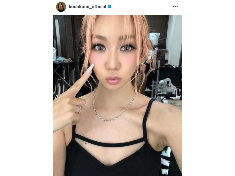 倖田來未、ピンクカラーが新鮮！キュートメイクSHOTに「可愛すぎてため息」「ビジュ最高」の声