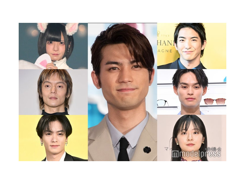 （左上から時計回りに）はうき、板垣瑞生、前田公輝、兵頭功海、莉子、川村壱馬、窪田正孝（C）モデルプレス