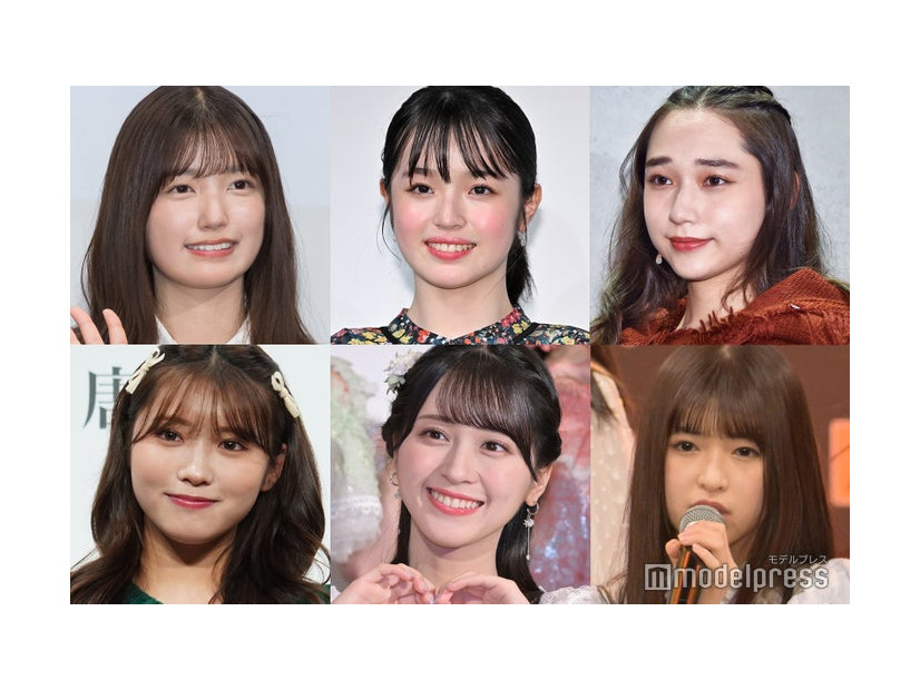 （上段左から）五百城茉央、豊嶋花、白本彩奈（下段左から）古田愛理、佐々木舞香、小川彩（C）モデルプレス