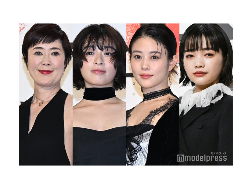 映画「国宝」完成報告会に出席した寺島しのぶ、森七菜、高畑充希、見上愛（C）モデルプレス