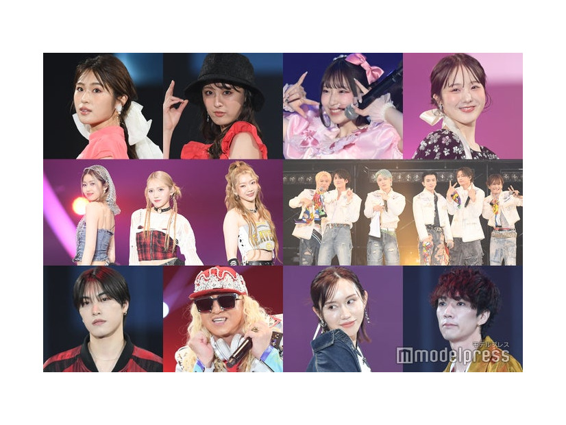 （上段左から）渋谷凪咲、大友花恋、桜庭遥花、本田紗来（中段左から）IS:SUE、DXTEEN（下段左から）西島蓮汰、DJ KOO、みゆ、ぎし（C）モデルプレス