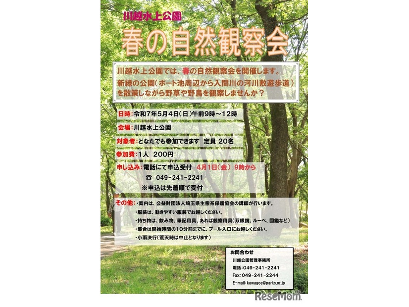 春の自然観察会