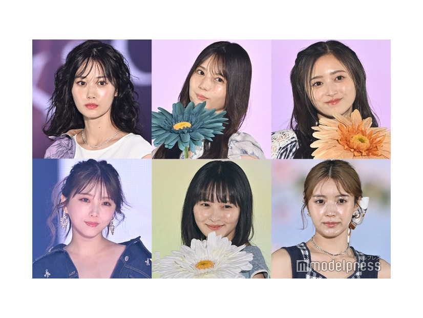 （上段左から）山下美月、小坂菜緒、井上和（下段左から）与田祐希、遠藤さくら、小林由依（C）モデルプレス