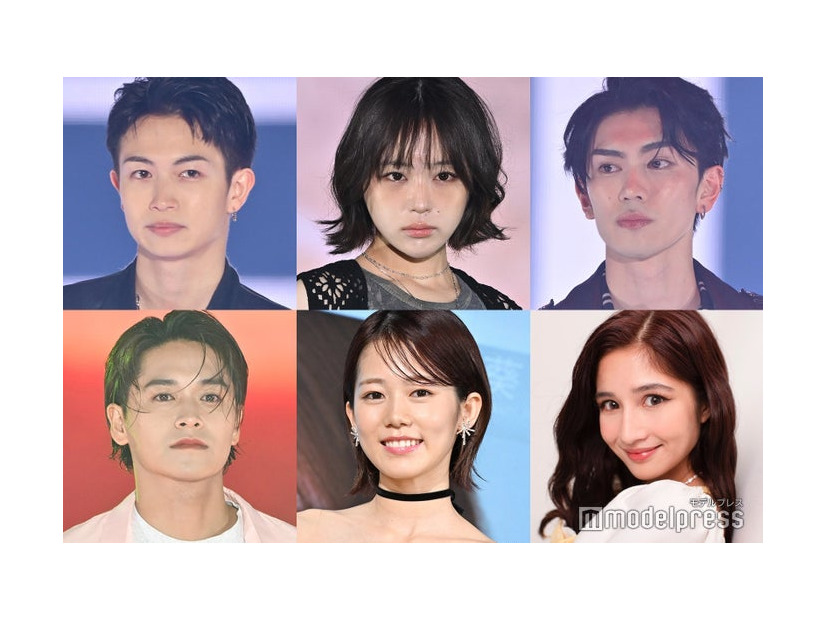 （上段左から）綱啓永、なえなの、樋口幸平（下段左から）井上想良、川口葵、Taki（C）モデルプレス