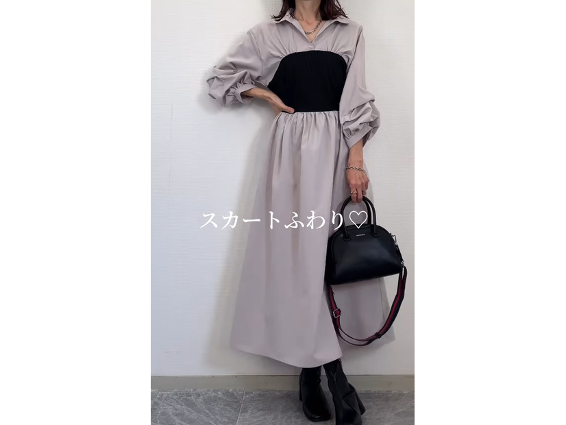 ビスチェ×シャツワンピの絶妙ドッキングで、大人のモードフェミニン完成【40代の毎日コーデ】