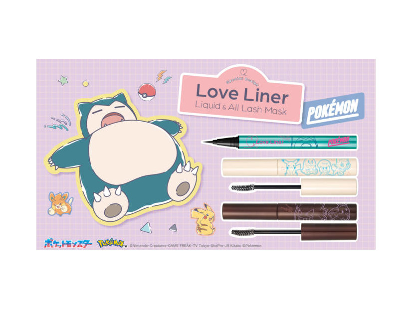 ラブ・ライナー、ポケモンデザインのリキッドアイライナーとマスカラが数量限定で発売