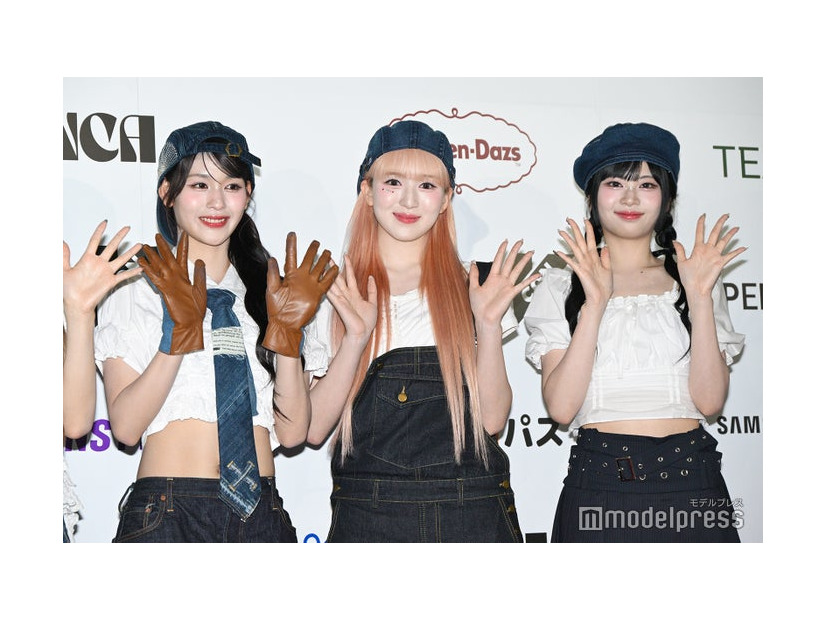 ME:I／RAN（石井蘭）、SUZU（山本すず）、RINON（村上璃杏）（C）モデルプレス