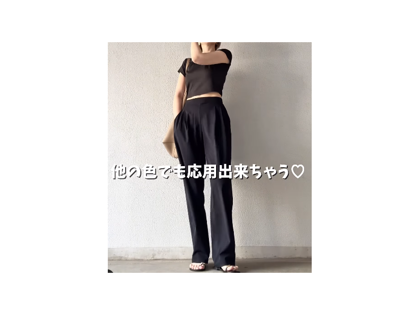 全身【ユニクロ】上下で4,490円なのにこの完成度！ブラック×とろみ素材が叶える大人の都会モノトーン【40代の毎日コーデ】
