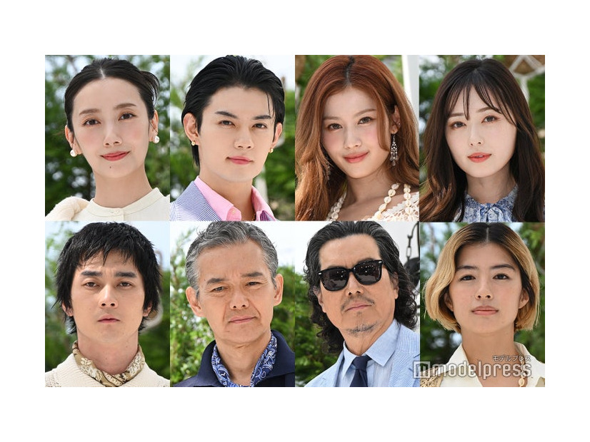 （上段左から）波瑠、佐野勇斗、サナ、福原遥（下段左から）柳俊太郎、渡部篤郎、豊川悦司、佐久間由衣（C）モデルプレス