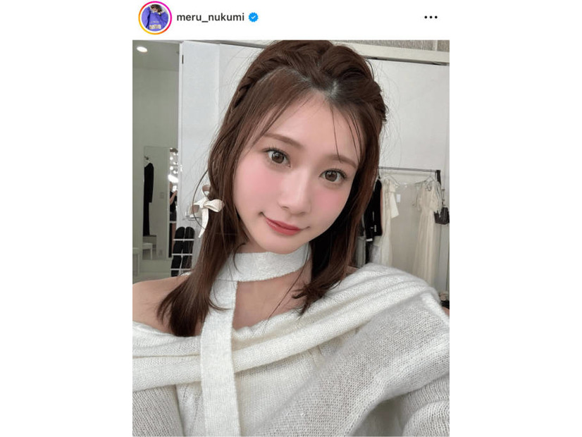 めるる、カメラを見つめるキュートSHOTにファン悶絶「なんでそんなに可愛いの？」「癒された」