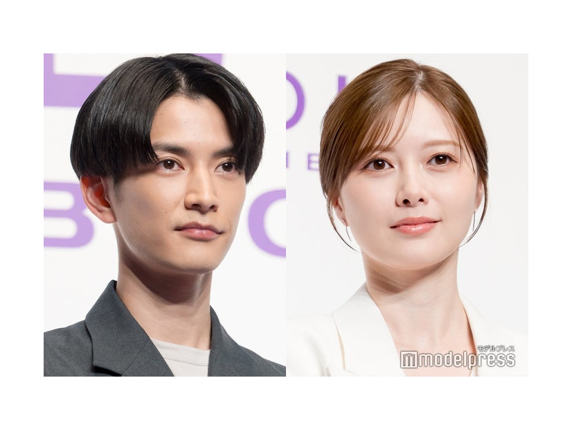 「BIOHEAL BOH 新アンバサダー就任発表会」に出席した渡邊圭祐、白石麻衣（C）モデルプレス