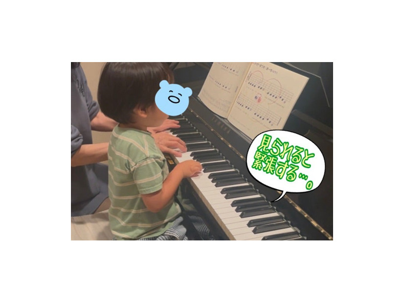 ニッチェ江上、4歳長男がピアノにチャレンジ「自分から…」「これは良いタイミングなのではと」