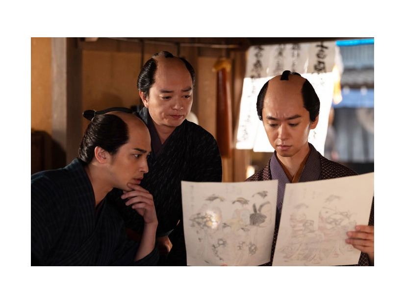 横浜流星、染谷将太、橋本淳「べらぼう～蔦重栄華乃夢噺～」第21話（C）NHK