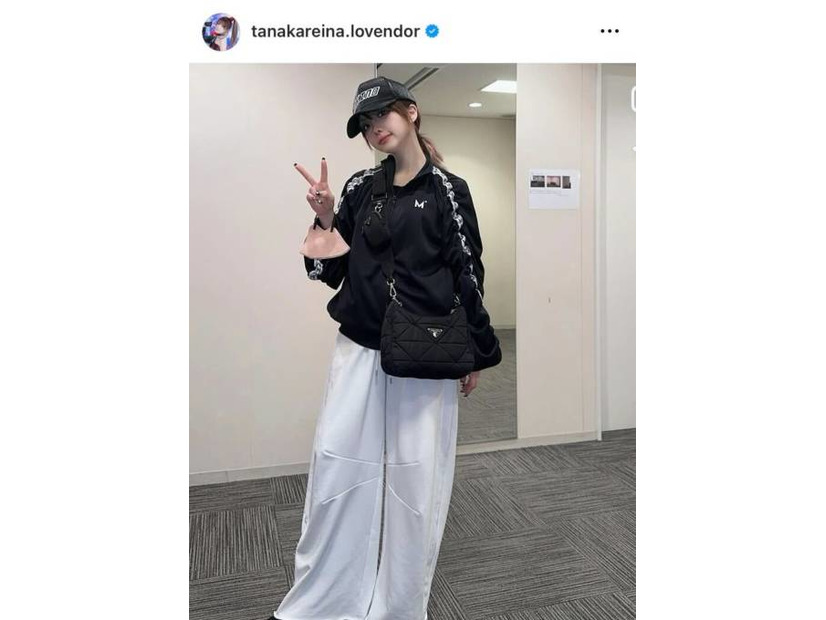 田中れいな、お気に入りの“楽ちん”ファッションSHOTに反響「おしゃれ」「めっちゃ可愛い」