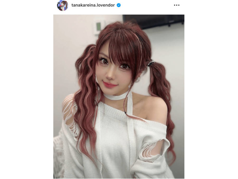 田中れいな「髪の毛ピンクに戻した」最新ヘアSHOTをファン絶賛「超可愛い」「似合いすぎ」