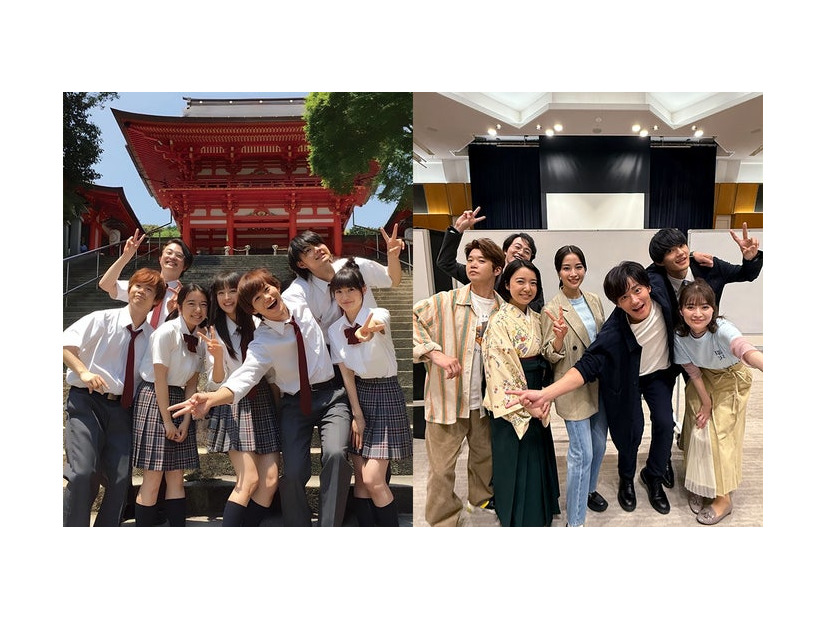 瑞沢OB集合写真／（左から）矢本悠馬、森永悠希、上白石萌音、広瀬すず、野村周平、佐野勇斗、優希美青（C）日本テレビ