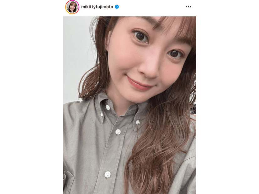 「肌が綺麗」藤本美貴、前髪カット後の顔アップSHOTに反響「若く見えます」「可愛い」