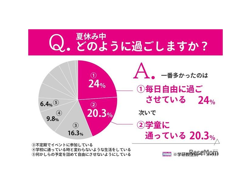 夏休み中どのように過ごすか