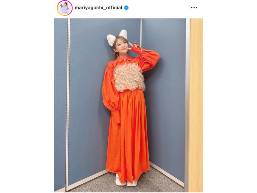 矢口真里、頭の猫耳がチャーミングな衣装SHOTに「可愛すぎます」「凄くお似合いです」の声